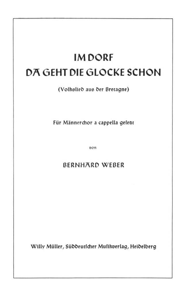 Im Dorf da geht die Glocke schon - LAngelus